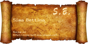 Sima Bettina névjegykártya