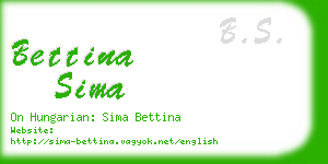 bettina sima business card